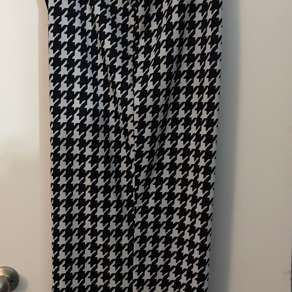 Ashley Stewart Wide Leg Houndstooth Pants
